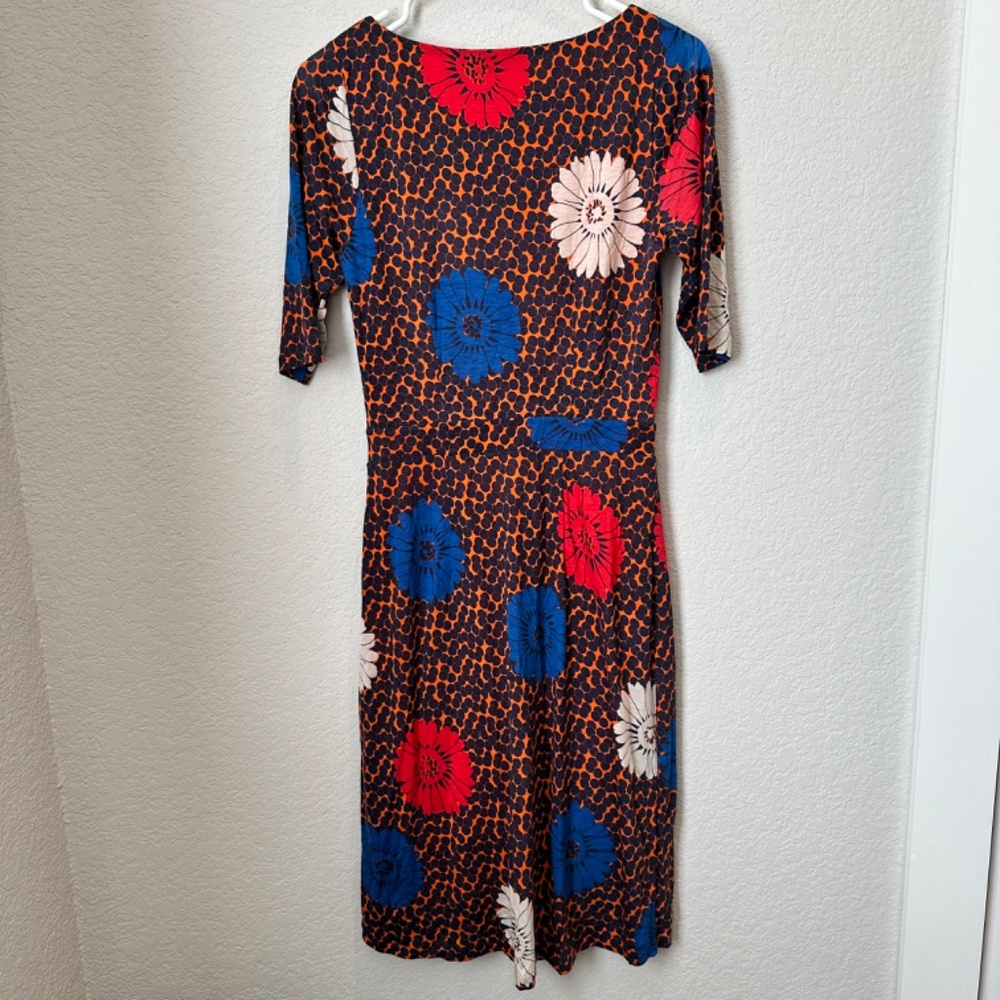 Boden Orange Faux Wrap Annie Dress Size 10 - Picture 6 of 7